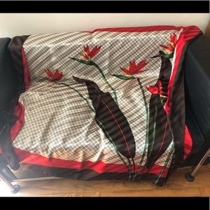 Giant Vtg Valentino Silk Shawl - Birds of Paradise